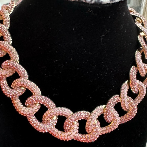 NATASHA Crystal light Pink Necklace - Picture 1 of 5